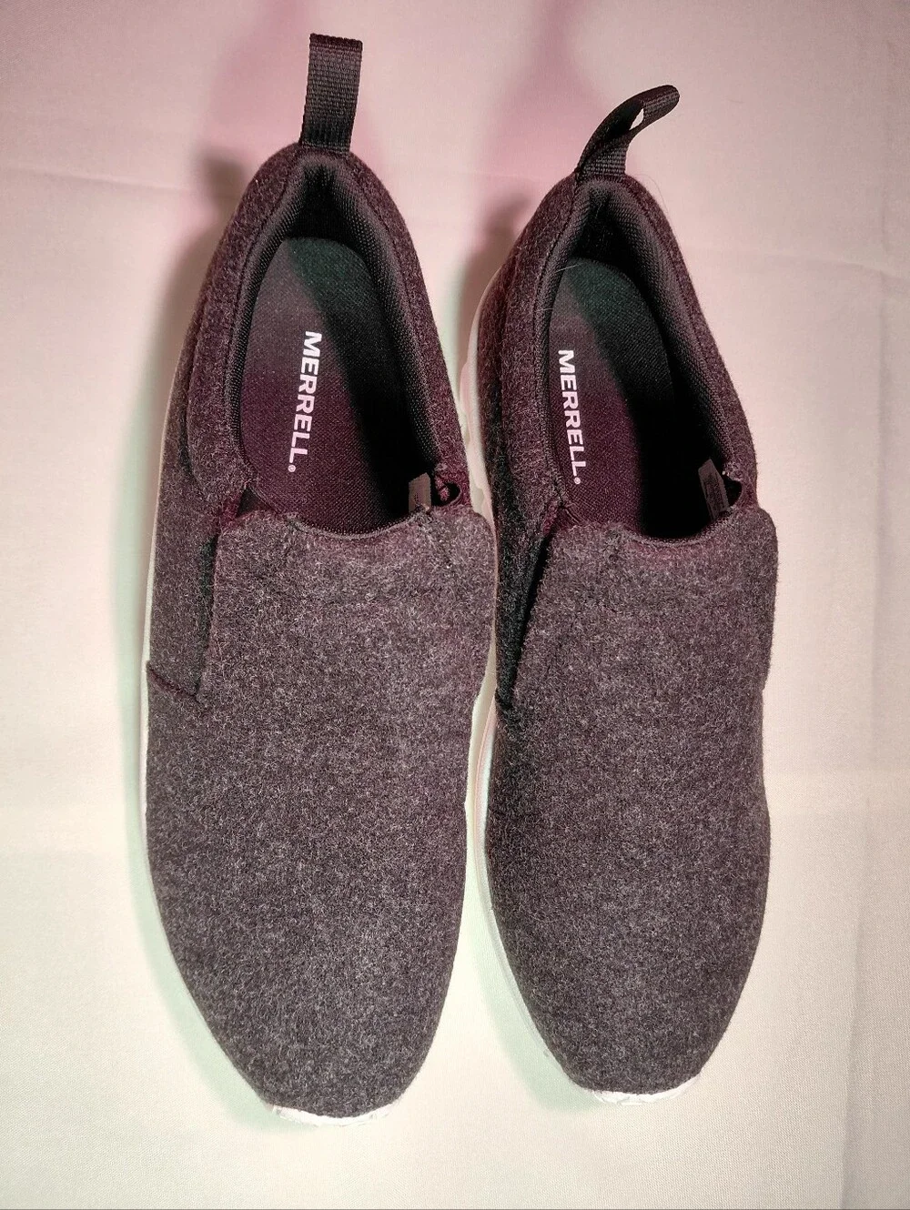 Merrell Jungle Moc Wool Slip On Comfort Shoes Grey NWOB Size 12M